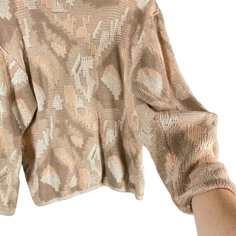 Vintage Renee Tener for Jeanne Pierre Pastel 80s Sweater SIZE LARGE L Lambswool - Picture 5 of 10